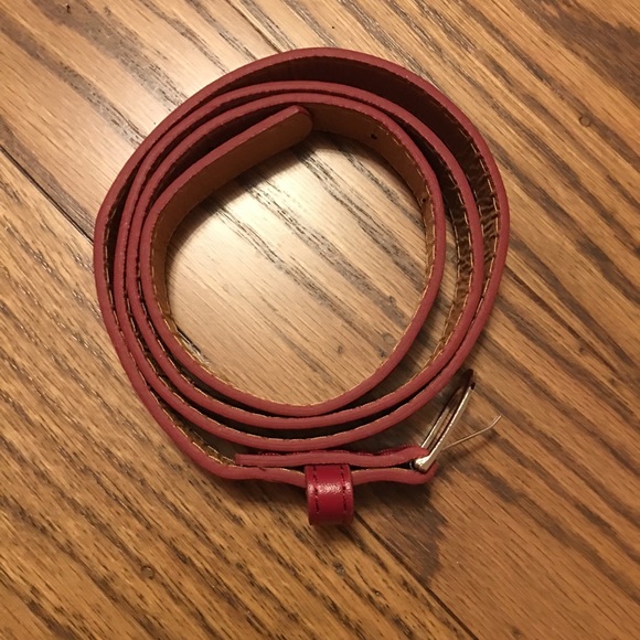 faux leather red belt - Picture 2 of 3